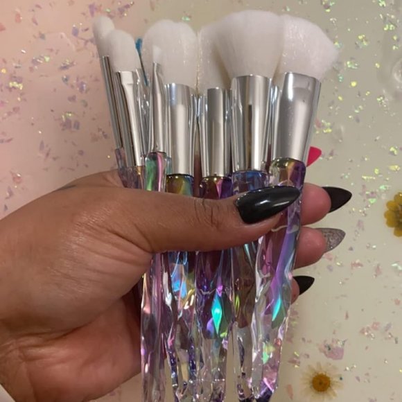 10 Make-up Brushes Kit for Powder Liquid Cream Cosmetics Blending Blush - Picture 8 of 9